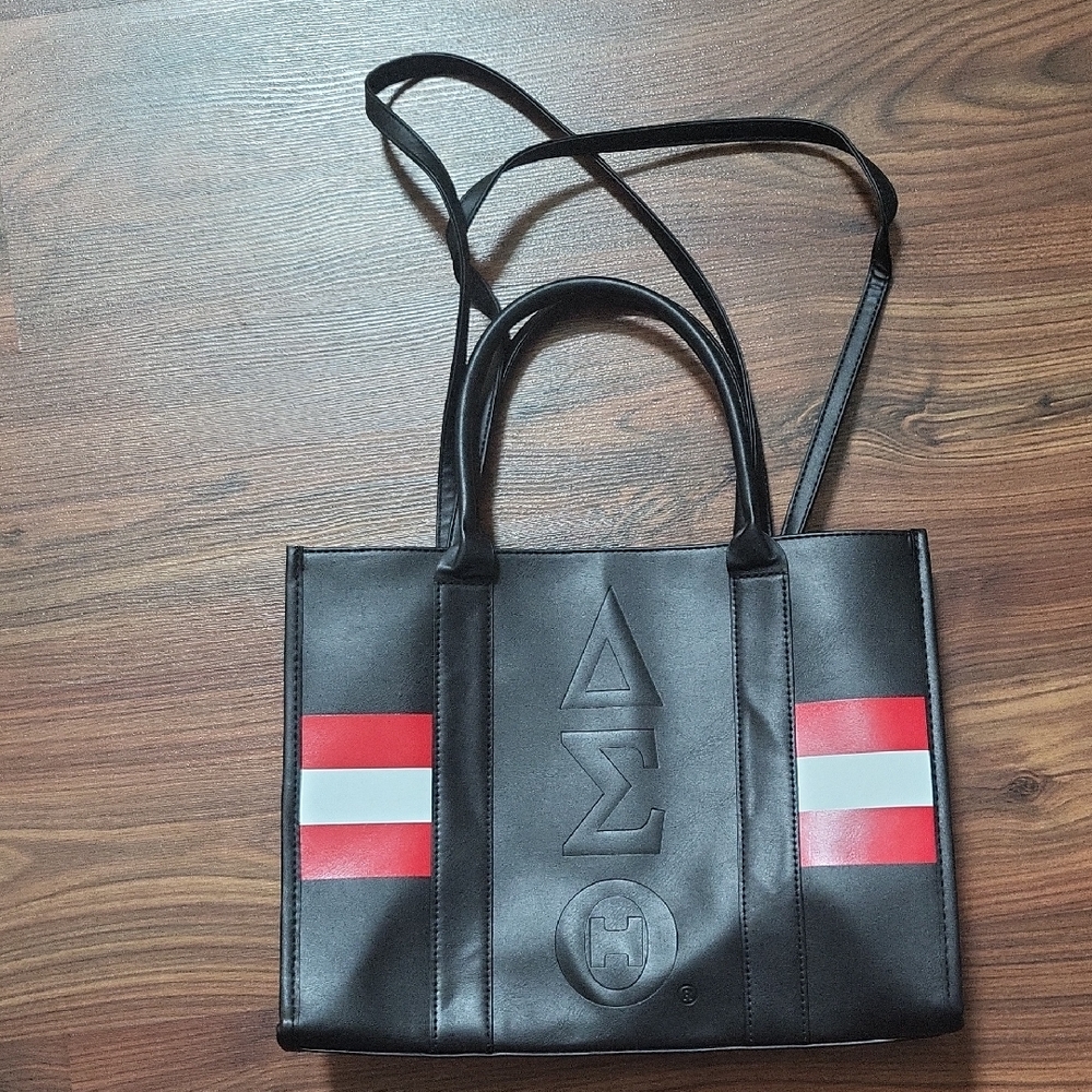 Black and Red Delta Tote Bag